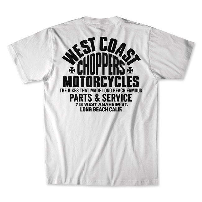 West Coast Choppers WCC Parts T Shirt Wit Zwart Katoen