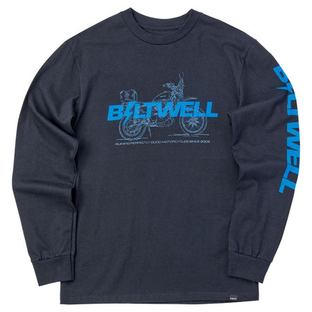 For Biltwell @tcornelius_ portrait of the ADVXL Sporty that Rouser built last year. 100% pre-shrunk 6oz cotton long sleeve is detailed with hand-screened water-based inks; woven clip tags and the irritating collar tag has been replaced by a screen-printed label. Biltwell consider this the perfect long sleeve; it''s got a buttery feel and is thick enough to be durable; but not a baggy old man shirt. It''s a true regular-fit; not a super thin slim-fit.