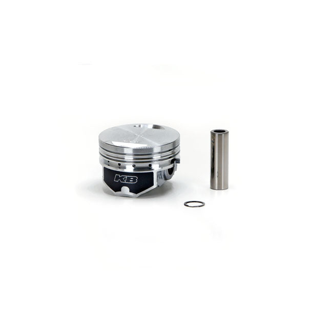 Standard replacement piston set; for stock or high lift camshafts. With a lowered top ring and deeper valve pockets to accomodate the higher lift cams. Stock 9.0:1 compression ratio. Piston weight 341gr. Piston pin weight 97gr.  Head type: Flat top / Dome +1.5cc.  Compression height 1.210".  Bore 3.498" / Stroke 3.812".  Rod length 6.938" / Cyl. length 4.650".  Comes with T6 heat treated 390 Hypereutectic cast pistons with 16% silicone levels which enables running a very tight clearance for longevity and ha
