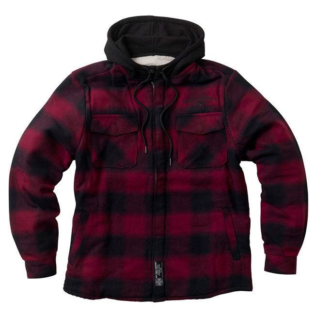 This isn''t just a flannel; it''s your armor against the cold. The WCC Hell Bent flannel jacket is built to withstand the chill; whether you''re riding through the city or working in the garage. Its sherpa-lined interior offers warmth and comfort. The jacket features a YKK zipper; a wind stopper placket; and a hood with drawstrings and snap button for added protection against the elements. With West Coast Choppers embroidery above the left chest pocket and a woven label at the lower placket; this jacket doe