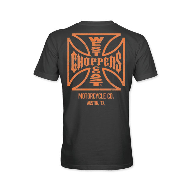 TBWhatever with an ATX twist. This West Coast Choppers t-shirt keeps it clean; classic; and unapologetically bold. The t-shirt is crafted from the finest cotton available; delivering a smooth; premium feel that's built for everyday wear. Front and back is the iconic OG Cross ATX logo in black; a nod to the roots; the attitude; and the no-compromise lifestyle that defines West Coast Choppers. With a comfort cut that fits just right this is more than just a shirt; it's a statement.