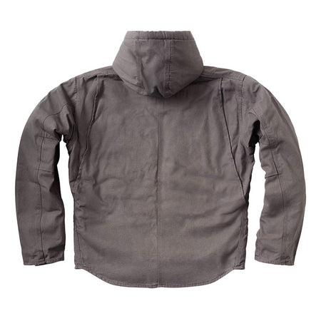 The WCC work jacket is crafted from heavy-duty black canvas and lined with thick sherpa insulation; it's built to handle the cold like a champ while keeping you wrapped in old-school American toughness. The comfort cut gives you room to move; whether you're swinging tools or just making your way through the day. A lined and insulated hood's got your head covered when the weather turns; while front hand pockets and a zippered chest pocket keep your gear close. Inside; you'll find two more pockets; one with a