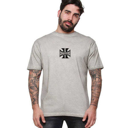 Ride in classic chopper style with the West Coast Choppers OG LBC cross t-shirt. Crafted from 100% premium cotton; this vintage washed t-shirt offers a comfortable fit and feel. Featuring the iconic OG Cross ATX logo in striking orange; it''s a bold statement piece for any rider.