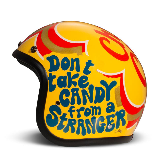 DMD Retro Helm Candy ECE 22.06 Glasfiber Schaal Bluetooth Klaar Met Vizier Snaps Drie Maten
