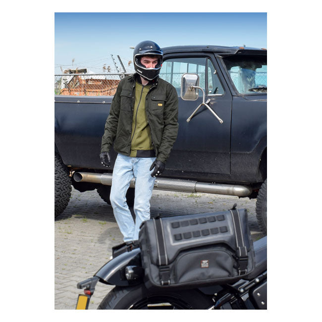 Roeg Chris Wax Overshirt Army Heren Voor Motorrijders