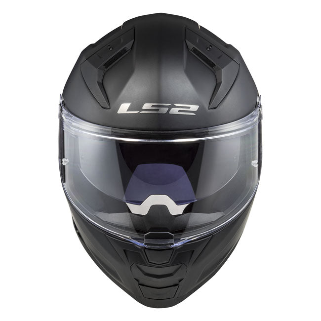 LS2 Vector II Helm Matte Zwart Met Pinlock Max Vision En Uitklapbare Zonnevisor Met Anti Fog