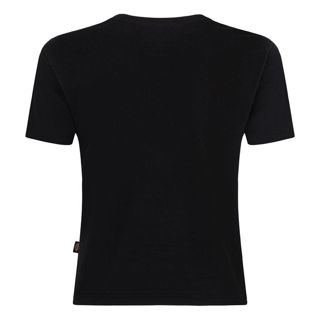 The Dickies Maple Valley t-shirt is a regular fit t-shirt; featuring the iconic Dickies logo on the front. Made with stretch cotton for comfort. Afeminine t-shirt made for everyday wear. Stretch cotton jersey 95% cotton / 5% elastane 240 GSM