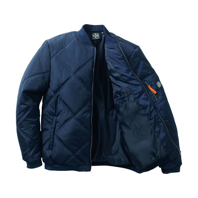 West Coast Choppers WCC Rigid Jas Navy Bomberstijl Met Logo Op Borst Streetwear Moto