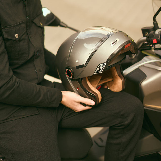 By City 90 Degrees Modulaire Helm Mat Grijs Bluetooth