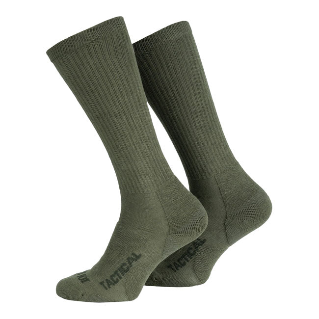 Discover the Coolmax tactical sokken. These premium socks are idealÿfor outdoor adventures. The cuffs feature elastane for a secure fit; while multiple patterned knits offer enhanced comfort. They also include a breathable panel and a thick terry sole with wool. 37% coolmax37% cotton23% nylon3% elastane