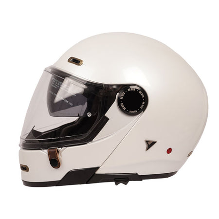The By City 90 Degrees helmet is the ultimate modular helmet for taking it all on the road in the most stylish way possible. Crafted with a lightweight fiberglass shell and multi-density padding; it ensures optimal protection and comfort for riders. The injected visor provides clear visibility; while ventilation inlets maintain airflow during rides. Its removable and washable interior ensures hygiene and longevity. Equipped with a micrometric closure for secure fastening; the helmet is also Bluetooth-ready;