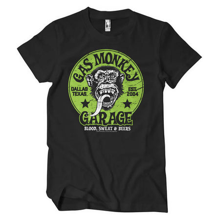 Gas Monkey Garage! Choose your favorite t-shirt; hoodie; tanktop; long sleeve or cap from the legendary Dallas-based garage founded by Richard Rawlings and made famous by their tv show. Blending craftsmanship; rock 'n' roll energy; and Texas grit; Gas Monkey Garage has become a symbol of automotive passion and bold designs. Also their apparel have bold designs; every piece; from rugged t-shirts to stylish hoodies are made from 100% cotton have a nice print on the back or front. Wear the legend. Embrace the 