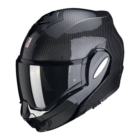 Scorpion EXO-Tech EVO does not want to be just another flip-back style modular helmet but to be a game changer with its perfect full-face looking design; wide vision with Pinlock-ready shield; low-volume shell; easy-to-operate chin bar mechanism; KwikWickrC moisture-wicking liners to keep you cool and dry and tension spring applied one-touch top vent. You will see the differences when you view it; you will feel the differences with you wear it; and you will experience the differences when you ride with it. 