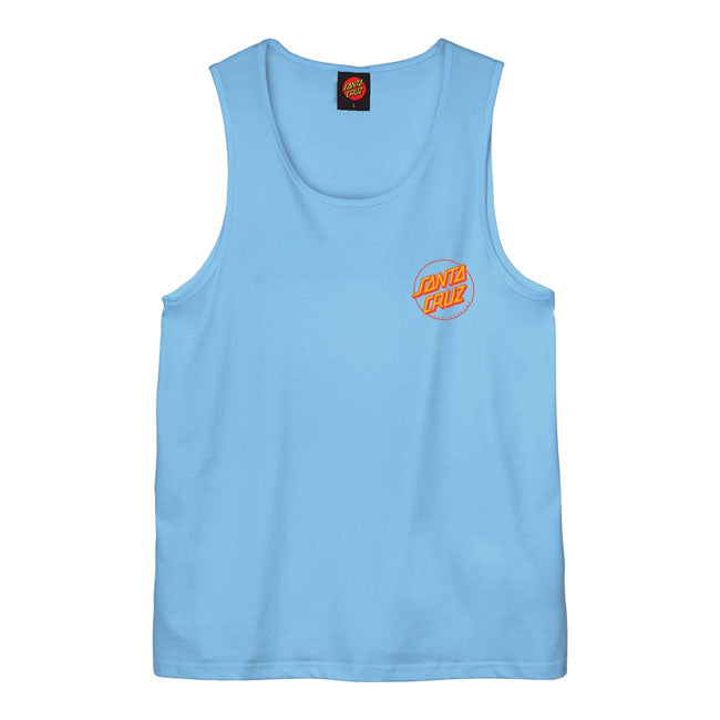 Stay cool and stylish with the Santa Cruz Partial Dot top in black and pacific blue! Featuring a sleek and minimal design; this top highlights the iconic Santa Cruz Dot logo with a fresh; contemporary twist. Perfect for layering or wearing solo; it's crafted for comfort and durability; making it ideal for skate sessions or casual days out. Made from premium-quality fabric; the Partial Dot top combines effortless style with a versatile fit. Pair it with your favourite shorts or jeans to create a look that's 