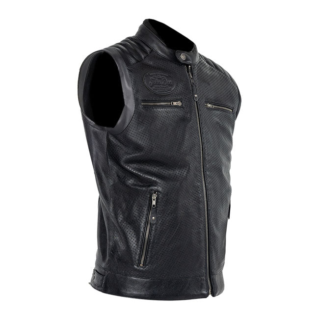 John Doe Storm Leren Vest Ademend Perforatieleer Voor Biker Stijl En Comfort Met Zichtbare Geperforeerde Details