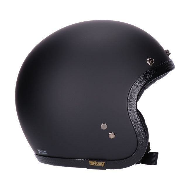 JETTson is the Jett's more serious; distinguished sibling. A premium plush lined openface helmet with a comfortable; firm fit that feels just right! Like a good pair of boots; the JETTson goes with anything; anywhere. It looks as good heading into in the city for work; as it does a cross-country road trip with friends. The helmet is made of `RQ LIGHT' fiberglass shell with a multi-density EPS liner and in four shell sizes for the closest possible fit. Features a classic double D-ring adjustable chinstrap wi