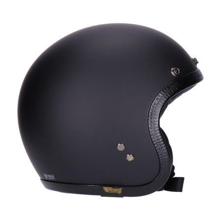 JETTson is the Jett's more serious; distinguished sibling. A premium plush lined openface helmet with a comfortable; firm fit that feels just right! Like a good pair of boots; the JETTson goes with anything; anywhere. It looks as good heading into in the city for work; as it does a cross-country road trip with friends. The helmet is made of `RQ LIGHT' fiberglass shell with a multi-density EPS liner and in four shell sizes for the closest possible fit. Features a classic double D-ring adjustable chinstrap wi