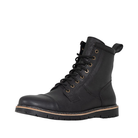 Hidden behind the faade of a classic leather boot is the John Doe Rover a motorcycle boot that meets the highest safety standards. High-quality leather provides the necessary abrasion resistance and; together with reinforcements in the ankle; heel and forefoot area; offers optimum protection. A special leather shift reinforcement ensures that you have additional grip when shifting. The special construction of the Rover tongue effectively prevents the ingress of water so that you stay dry even in the rain.