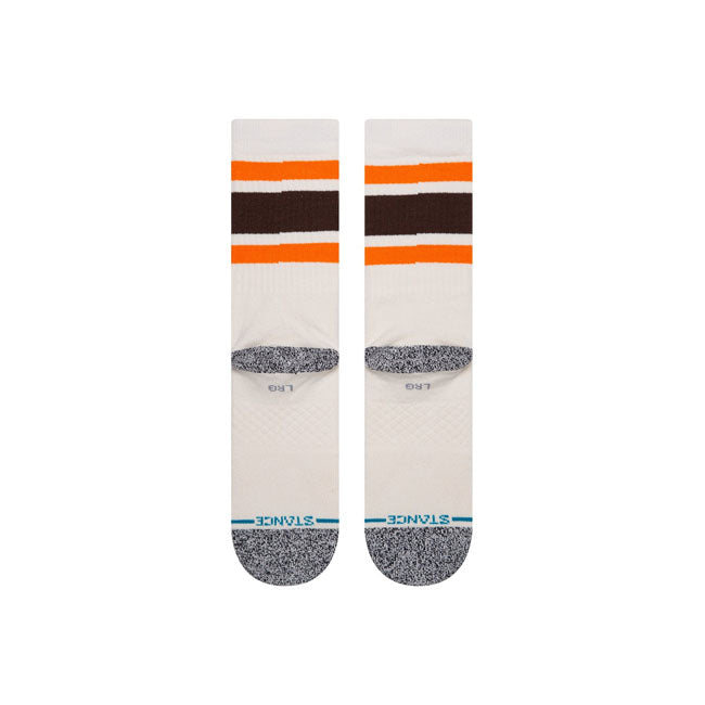 Stance Boyd Crew Sokken Off White Katoenmengsel Met Diepe Hielzakken Naadloze Teen