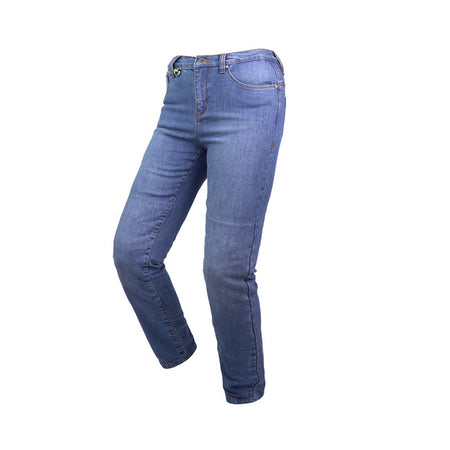 With the By City Bull jeans; CE approved EN17092-3: 2018 Level AA; you will have the comfort of street jeans; thanks to its abrasion resistant cotton denim fabric with blend yarn technology. The jeans is single layer of fabric; unlined; and has removable protections on the hip and knees (adjustable to two heights); CE certified EN1621-1: 2012 CE level 2. Features five outer pockets and YKK? zip fastening. Its slim-fit and modern fit will give you that style you want so much.