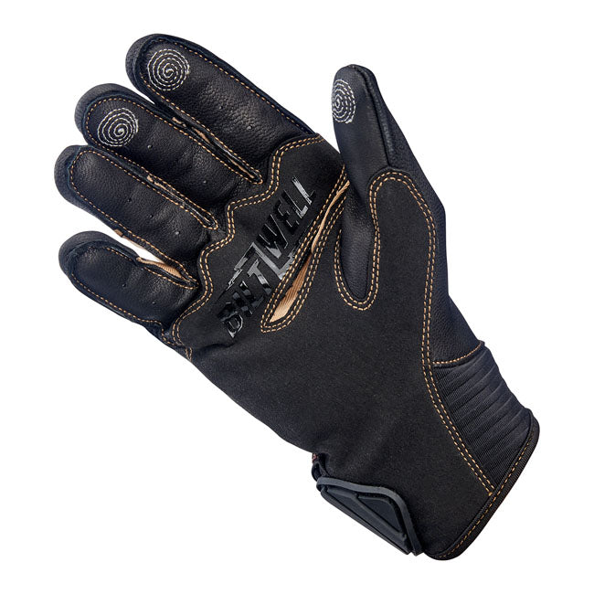 Biltwell Bridgeport Motorhandschoenen Chocolade Zwart Drie Seizoen CE Gecertificeerd