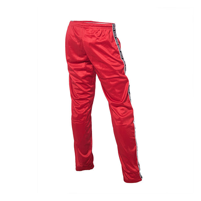 Tracksuit in brushed tricot. slim fit. ribbed cuffs; nylon full zip in front; two front pockets. waistband with elastic inside and drawcord on pants. west coast choppers logo tape in jacquard with piping applied on sleeves and on sides of pants; printed logo''s on chest and back.