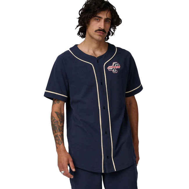 Santa Cruz Outer OGSC Baseball Shirt Marineblauw Regular