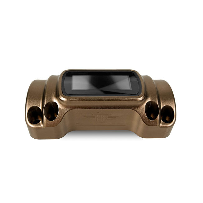HeinzBikes 9 Inch Risers Voor Harley OEM Snelheidsmeter Met 1 En 1 Kwart Inch Klemvlak En Verborgen Kabelrouting Bronze