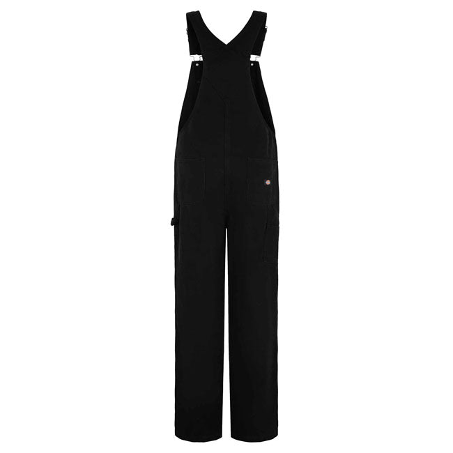 The Dickies Canvas female Bib is a relaxed fit; straight leg bib. Made out of 12OZ cotton canvas with a comfort washed hand feel. Featuring carpenter details; hammer loop and ruler pocket; metal shank buttons and adjusters; small woven dyed-to-match label on the front; as well as on the back pocket. A hardwearing bib with function at its core. Relaxed fit; straight leg 100% cotton