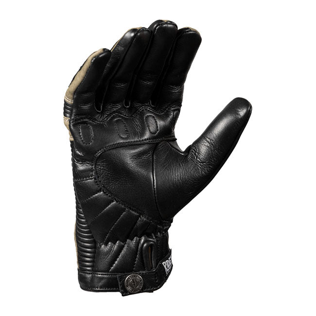 The John Doe Durango glove has excellent protective properties and comes in a combination of materials. The two-tone cotton and cowhide design coordinates with the Motoshirt XTMr; Defender Cargo XTMr and Cargo Stroker XTMr for awesome combination options. The pre-curved padded fingers on the glove give you a secure grip on the handlebars; even on longer journeys. The wrist on Durango closes using a press stud. CE certification: EN 13594:2015 Full grain cowhide leather with cotton twill Wrist with push-bu
