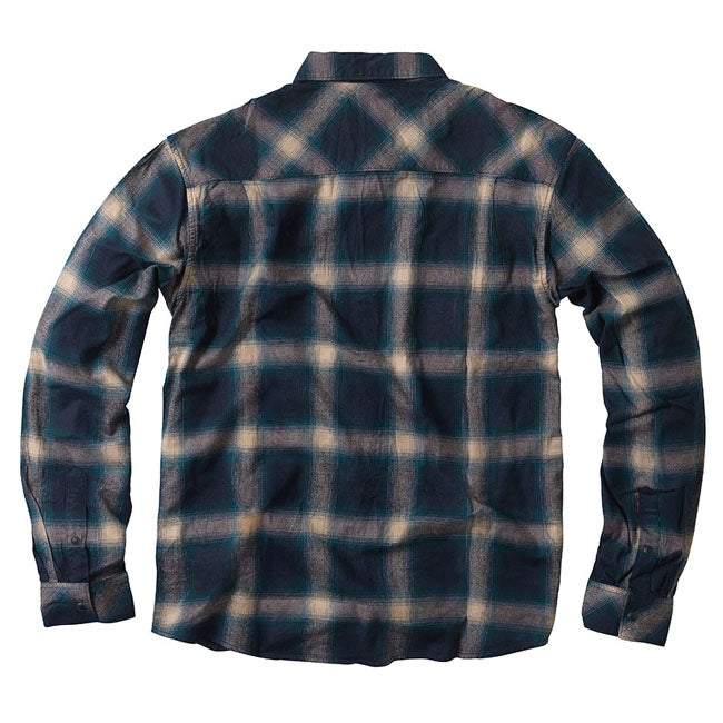 The West Coast Choppers Outlaw flannel is made from cotton/viscose blend for soft feel; perfect for everyday wear whether you''re on the move or posted up. Designed with a regular fit that gives room to breathe without losing shape. Details matter; and this flannel delivers; featuring a genuine leather badge on the left chest pocket and a woven WCC tag stitched low on the front placket. Rugged enough for the shop; clean enough for the bar; this one does it all. Available in several colors.