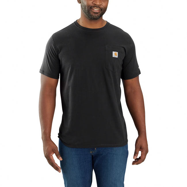 Relaxed fit ú 5.75 oz/ydý - 195 gsm ú basil heather ; engineer blue heather ; shaded beach heather 60% cotton/40% polyester ú black ; carharttr brown ; malt ; navy ; sage ; white 65% cotton/35% polyester ú heather grey 59% cotton/41% polyester ú saddle red heather 60% polyester/40% cotton ú carhartt forceT jersey with ventilated side panels ú carhartt forceT - fastdryT combined with anti-microbial properties ú fastdryT - wicks away moisture for comfort and fights odour with antimicrobial finishú s