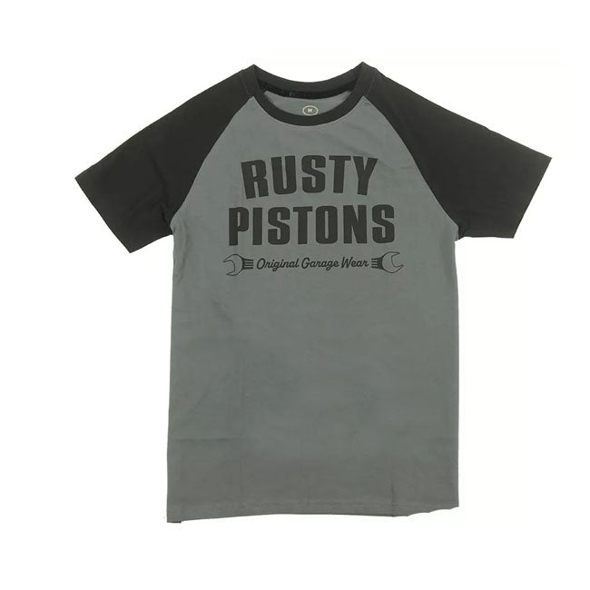 Rusty Pistons Burney T Shirt Grijs Zwart Honderd Procent Katoen Vintage Jaren Twintig