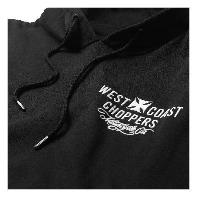 WCC Frisco Hoodie Zwart Cut en Sew Pasvorm Met Geborduurd Logo West Coast Choppers