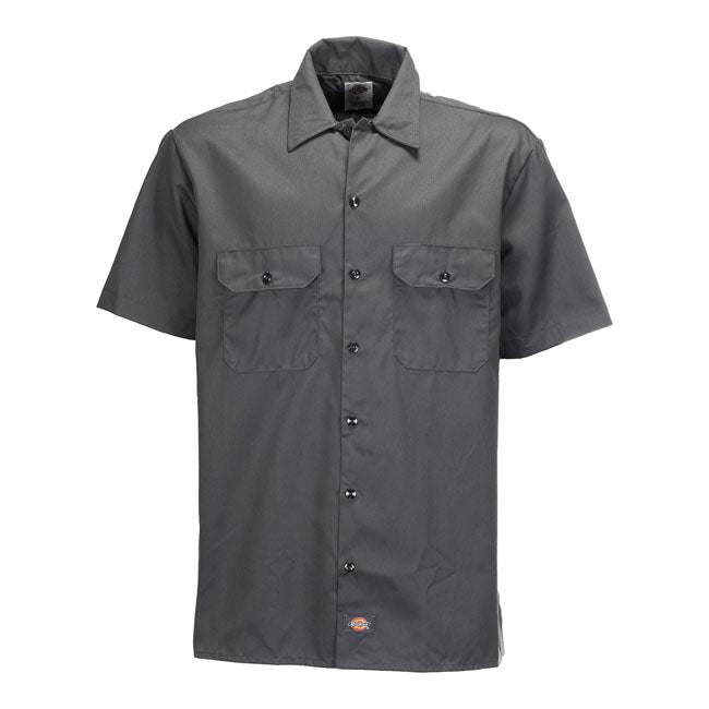 The Dickies short sleeve work shirt is a core Dickies workwear style; part of the Icons range. An authentic relaxed fit button-down work shirt with a straight hem. Made of our signature lightweight poly/cotton blend twill; 65% polyester 35% cotton 5.5 OZ; featuring two button-down chest pockets with pen insert; available in four classic colours. A timeless work inspired shirt that has been deigned to be comfortable; functional and durable.