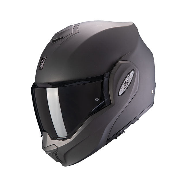 Scorpion EXO-Tech EVO does not want to be just another flip-back style modular helmet but to be a game changer with its perfect full-face looking design; wide vision with Pinlock-ready shield; low-volume shell; easy-to-operate chin bar mechanism; KwikWickrC moisture-wicking liners to keep you cool and dry and tension spring applied one-touch top vent. You will see the differences when you view it; you will feel the differences with you wear it; and you will experience the differences when you ride with it. 