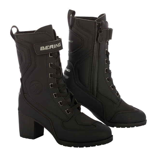 The design of Bering Leonarda II boots is simple and dynamic; perfect for the modern woman who wants to stay stylish without compromising performance. Their sleek aesthetic is complemented by practical features like the heel pull and the side zipper; for a look that''s as functional as it is elegant. These boots from Bering are specifically designed for urban female motorcyclists looking for shoes that are both sober; dynamic; and high-performing. They perfectly combine safety; comfort; and design; making t