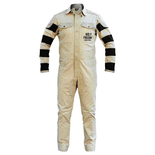 Holy Freedom Tutocrema Overall Crema Officieel Crew Uniform Met Leren Schouders En Windklep
