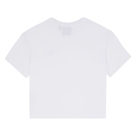 The Dickies Oakport Boxy female t-shirt is a cropped boxy fit t-shirt made with BCI certified cotton jersey. Featuring the iconic Dickies logo on the front and flat locked seam detailing. The classic staple cotton t-shirt; cropped for a more feminine look. Available in a range of classic and seasonal colors. Jersey 100% BCI cotton 180 GSM