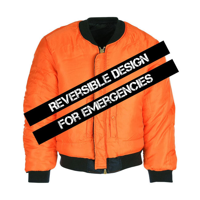 Padded flight jacket with metal zipper made of 100% nylon. This is a reproduction of the authentic MA-1 flight jacket which was developed in the 1950s by the US Airforce. Warm quilted jacket which is made of strong nylon material. Equipped with a low collar and 2 large side pockets on the front.ÿThe MA-1 Bomber is a great jacket that can be used perfectly for various activities. The inner lining of the jacket is orange. This striking color has a reason; it''sÿoriginally designed for pilots who need help. 