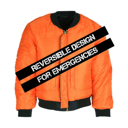 Padded flight jacket with metal zipper made of 100% nylon. This is a reproduction of the authentic MA-1 flight jacket which was developed in the 1950s by the US Airforce. Warm quilted jacket which is made of strong nylon material. Equipped with a low collar and 2 large side pockets on the front.ÿThe MA-1 Bomber is a great jacket that can be used perfectly for various activities. The inner lining of the jacket is orange. This striking color has a reason; it''sÿoriginally designed for pilots who need help. 