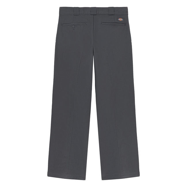The Dickies 247 Regular pant is a regular fit; straight leg twill work pant. Made with 8.3OZ 100% cotton with enzyme wash for softening. Featuring work pant welt back pockets; front slash pockets; front and back crease; zip-fly with top button closure; and contrast waistband tape and print. A modern take on classic workwear. Available in a wide range of classic and seasonal fade resistant colors. Regular fit with straight leg 100% cotton twill