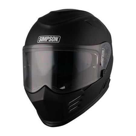 The Simpson Venom is a full-face helmet with a sharp aggressive look; which at the same time offers a lot of comfort. The ultra-light but very strong outer shell of the helmet is made of in Tri-composite blend; compound of carbon; Kevlar and fiberglass. The inner lining is removable and washable. The shell has been aerodynamically tuned for motorcycle riding; and is fully ventilated for maximum airflow. The helmet has a scratch-resistant and anti-fog visor and the integrated sun visor also protects you agai