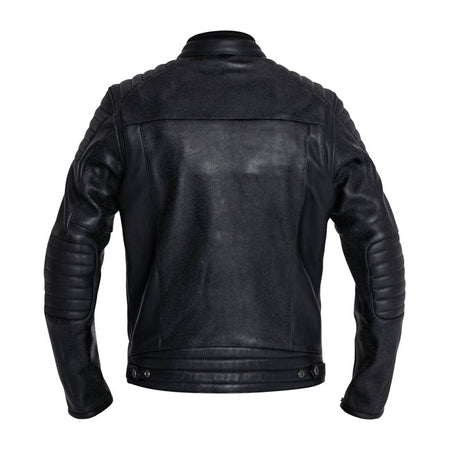 The John Doe Dexter leather jacket is ideal for urban riders. This classical comfort box fit jacket comes with preformed sleeves to improve your riding experience. The important thing is that this AAA-certified leather jacket offers high safety levels in every situation and has protector pockets in the shoulders; elbows and back. Design features include padded shoulders and elbows and a popped collar with press-stud fastening. The cuffs are fitted with semi-automatic YKK zippers. The Dexter jacket also incl