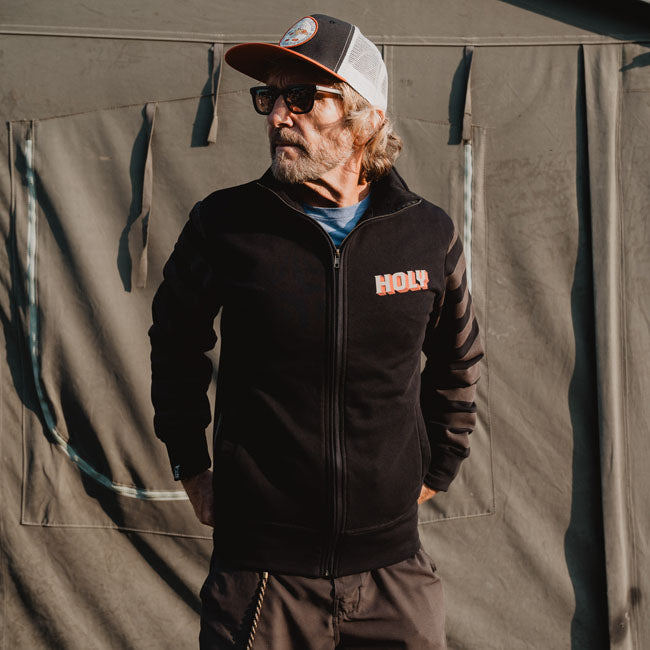 Holy Freedom Chop Zip Sweatshirt Zwart Grijs