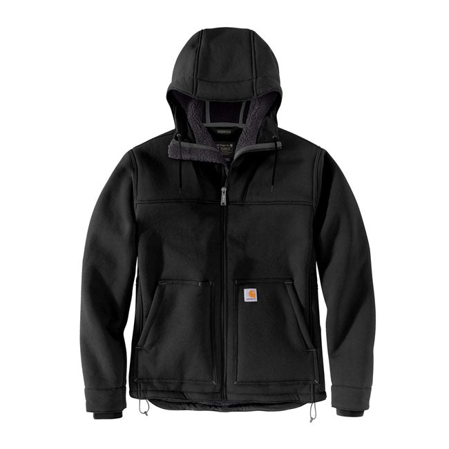 Carhartt Super DuxT Lined Active Jacket Zwart Wind Fighter DWR Rugged Flex Sherpa Voering