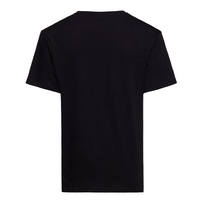 Original King Kerosin t-shirt with an authentic front print! This shirt is made from high-quality cotton jersey and impresses with its excellent craftsmanship. The round neck with ribbed cuffs and the straight fit ensures optimal comfort. For vintage fans; the Born to Kill-style front print is a real highlight. But the shirt also makes a stylish everyday look with worn jeans and boots!