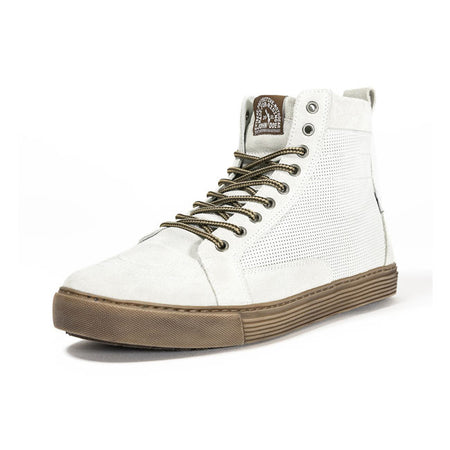 The John Doe Neo XTMr pushes the boundaries in motorcycle sneakers. It looks like a streetwear-style sneaker but the XTM-Fiberr membrane and additional ankle; heel and forefoot reinforcement give you an extremely high level of protection. The tongue is equipped with a water barrier to keep water from washing into the boot; a zipper on the side adds convenience and comfort. Neo XTMr has an oil-resistant; vibration-absorbing non-slip sole to give you additional hold and security on your motorbike. CE certifi