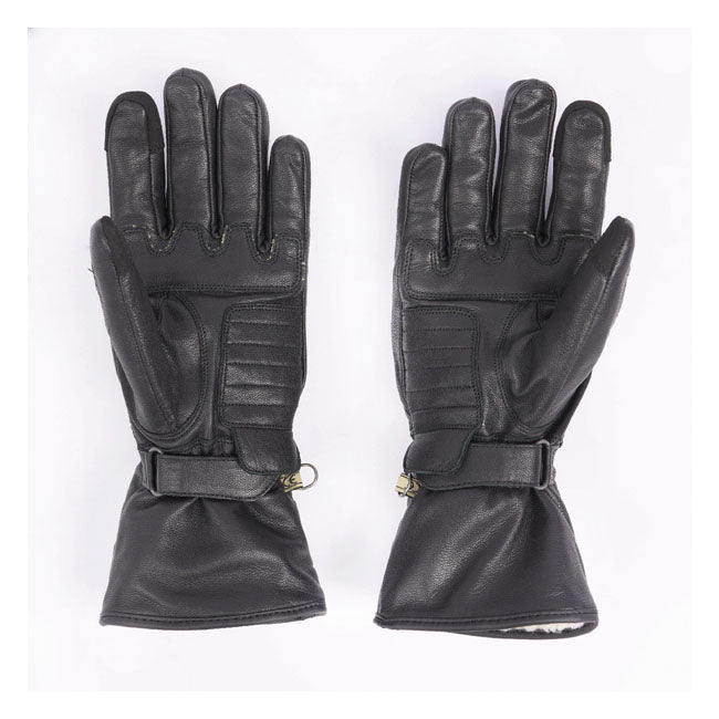 By City Lyon Leren Handschoenen Zwart Met Aramide Versterkingen Waterdicht HIPORA EN13594 Level 1 Touchscreen