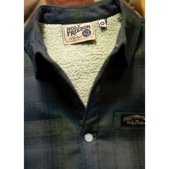 Holy Freedom Bear Lined Shirt Grijs Katoen